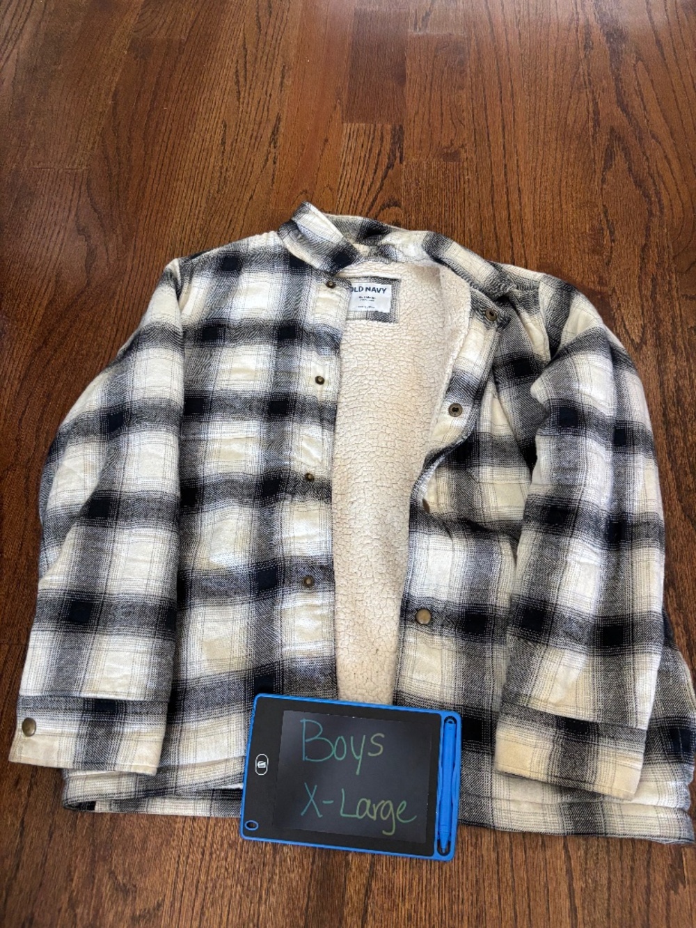 Boys Old Navy Flannel/Fleece Lined Jacket